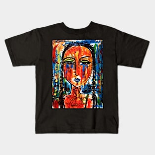 Red moon girl Kids T-Shirt